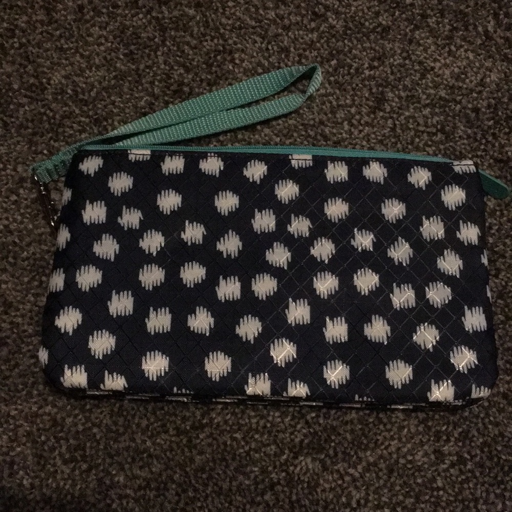 Easy Going Wristlet - Navy Doodle Dot